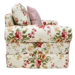Landhaus Sessel mit Blumen Muster - Aurelius