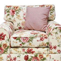 Landhaus Sessel mit Blumen Muster - Aurelius