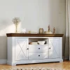 Landhaus Sideboard aus Kiefer zweifarbig - Zalya