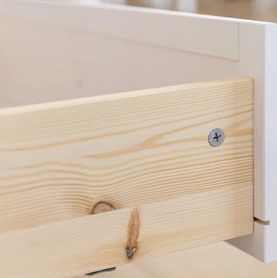 Landhaus Sideboard in Weiß & Natur Kiefer - Saluts