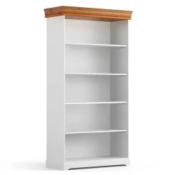 Landhaus Standregal in Weiß und Kiefer - Varicano