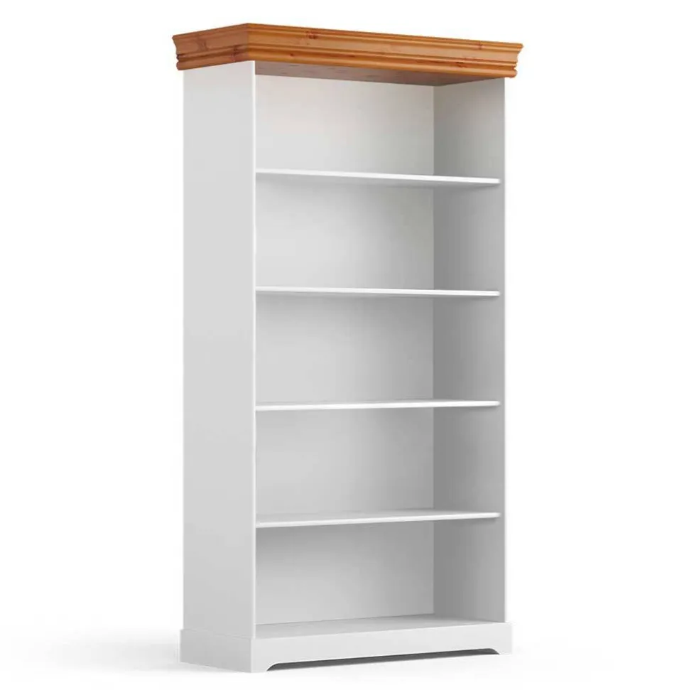 Landhaus Standregal in Weiß und Kiefer - Varicano