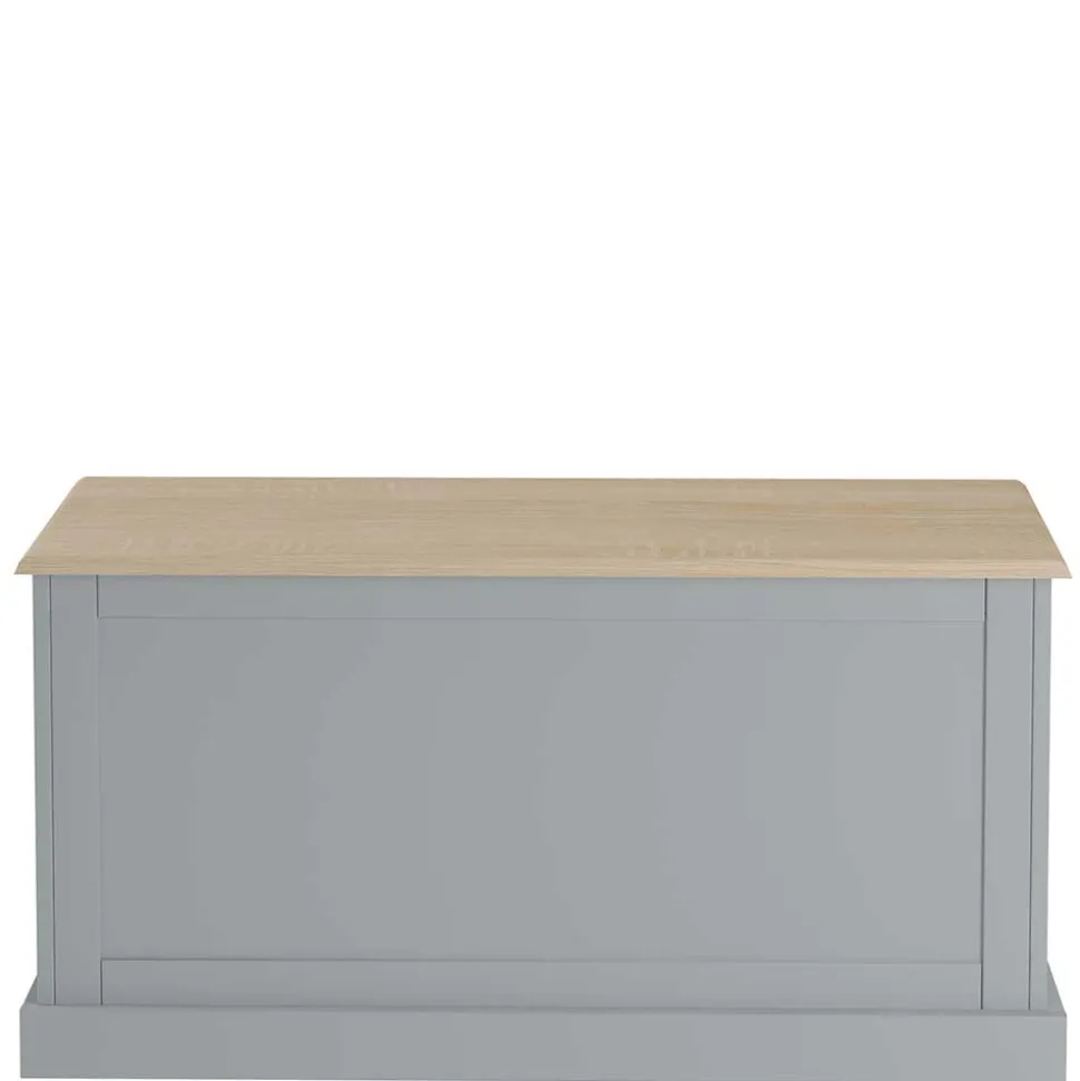 Landhaus Truhe in Grau mit Eiche - Rino