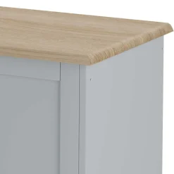 Landhaus Truhe in Grau mit Eiche - Rino