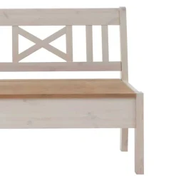 Landhaus Truhenbank Lugon in Weiß