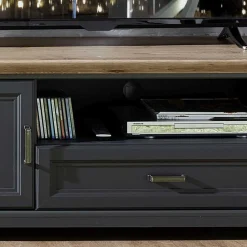 Landhaus TV Bank & Wandregal zweifarbig - Thumbs (zweiteilig)