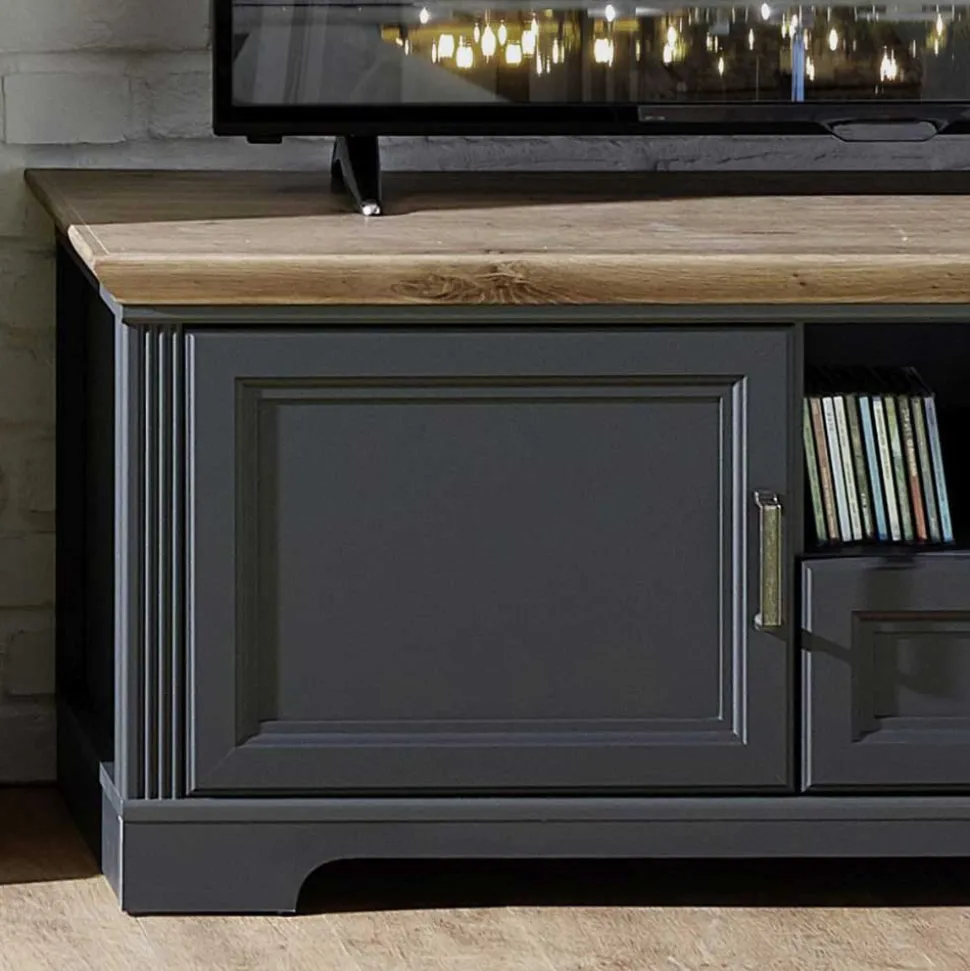 Landhaus TV Board & Vitrine Set - Thumbs (zweiteilig)