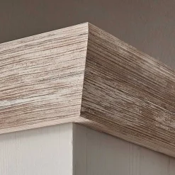 Landhaus TV Element in Weiß & Pinie Shabby Nedita mit 2 Schubladen