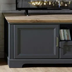 Landhaus TV Lowboard & Standvitrine - Thumbs (zweiteilig)