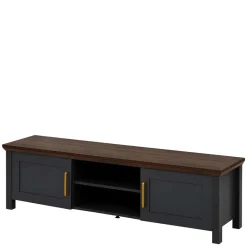 Landhaus TV-Board in Dunkelgrau - Mivaldana