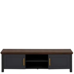 Landhaus TV-Board in Dunkelgrau - Mivaldana