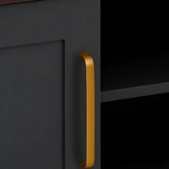 Landhaus TV-Board in Dunkelgrau - Mivaldana