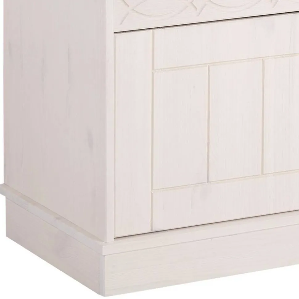 Landhaus TV-Board in Weiß und Kiefer Honig - Zentra