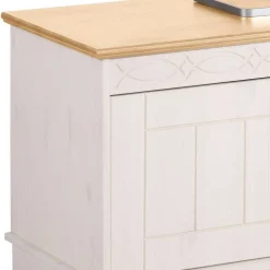 Landhaus TV-Board in Weiß und Kiefer Honig - Zentra