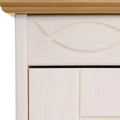 Landhaus TV-Board in Weiß und Kiefer Honig - Zentra