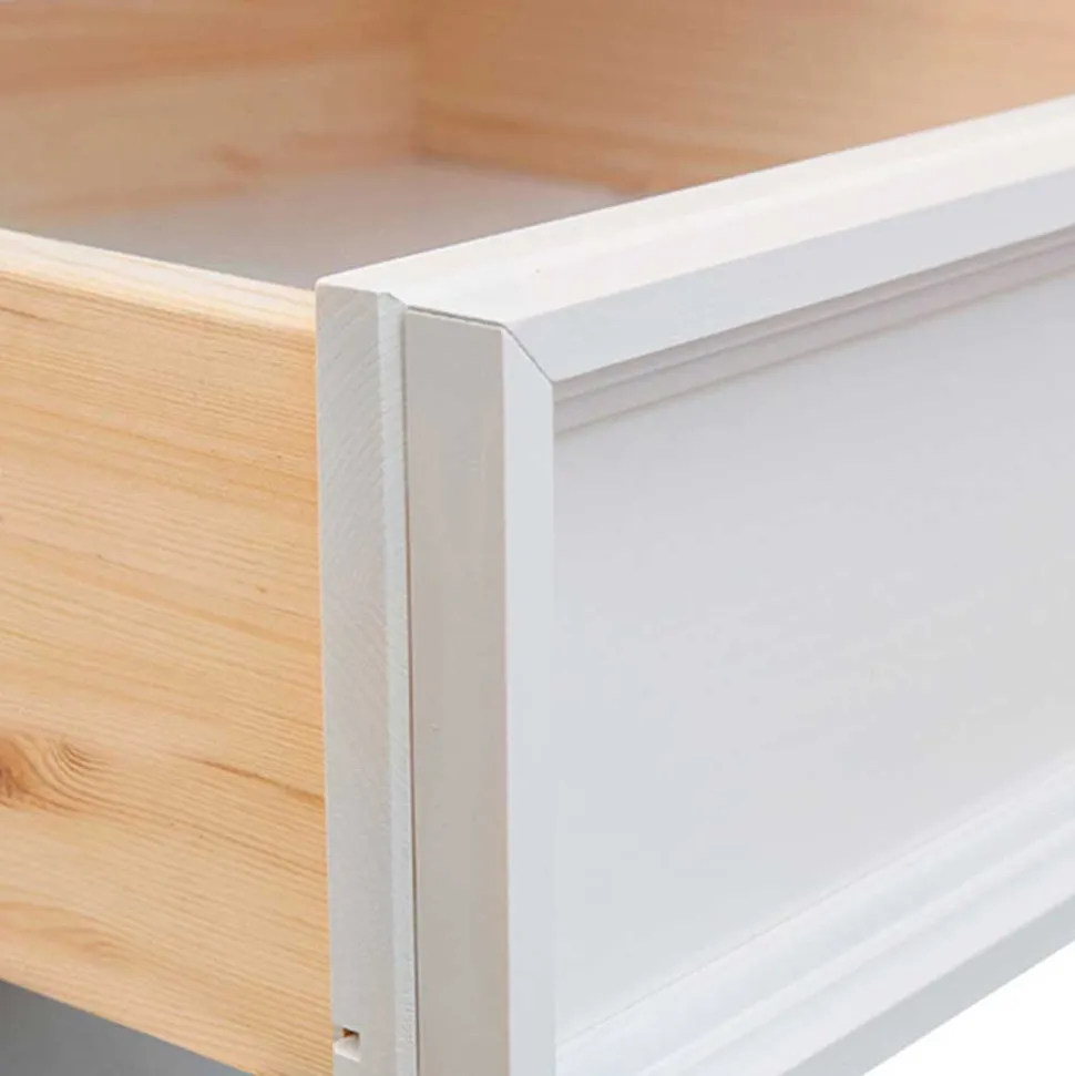 Landhaus Vitrine in Weiß lackiert - Indico