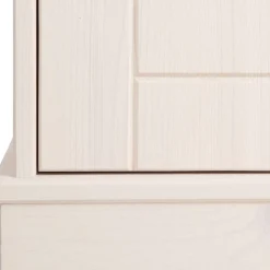 Landhaus Vitrine in Weiß und Kiefer Honig - Zentra