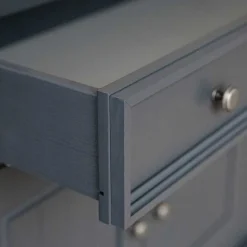 Landhaus Vitrinenschrank in Grau und Eiche - Witenga