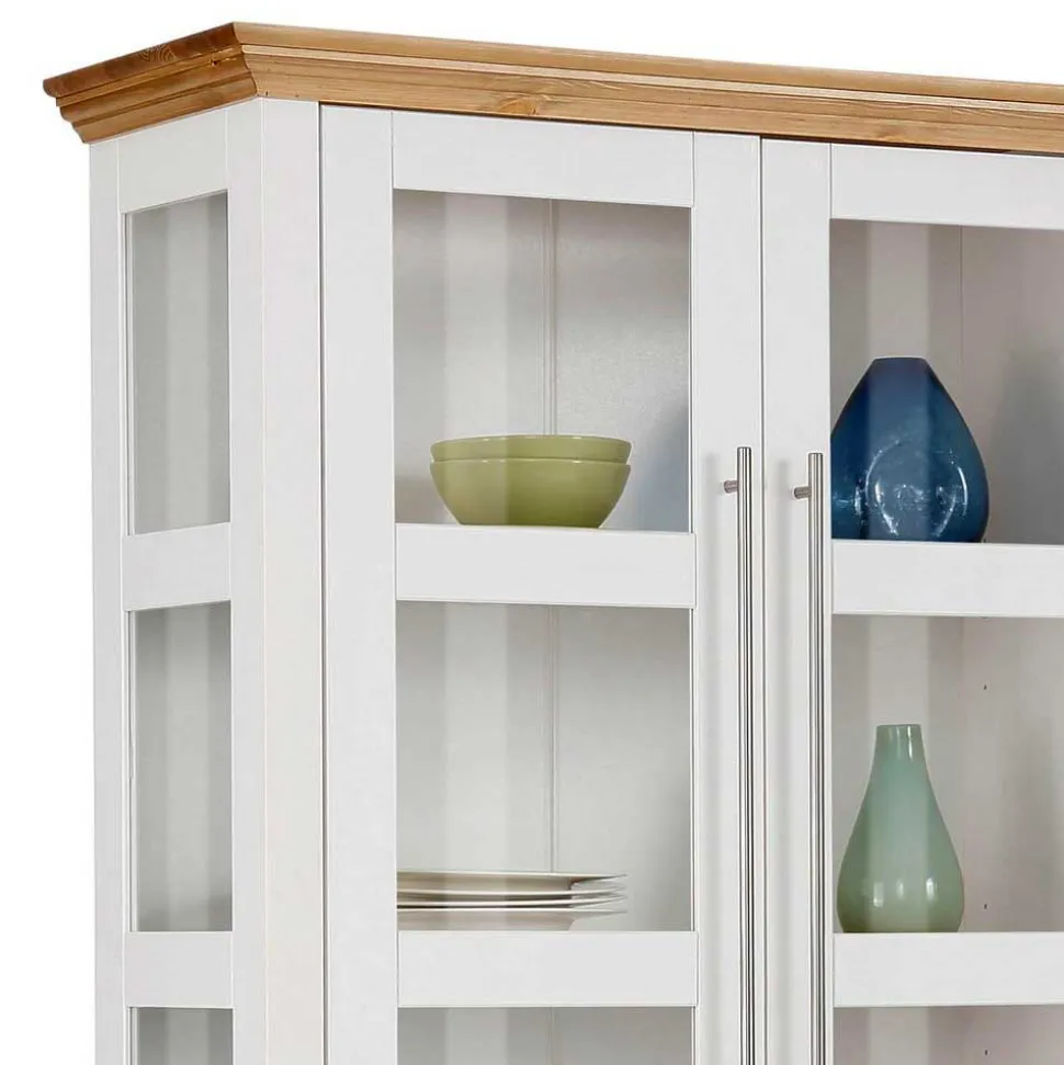 Landhaus Vitrinenschrank mit acht Türen - Eyzaco