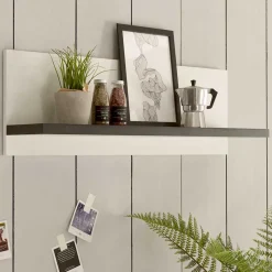 Landhaus Wandboard in Weiß & Anthrazit - Eture