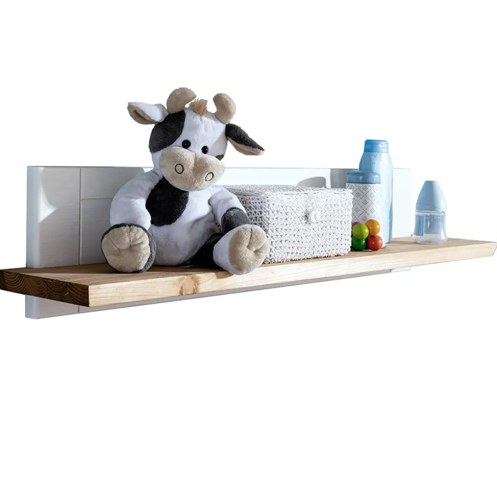 Landhaus Wandboard in Weiß & Eichefarben - Envicron