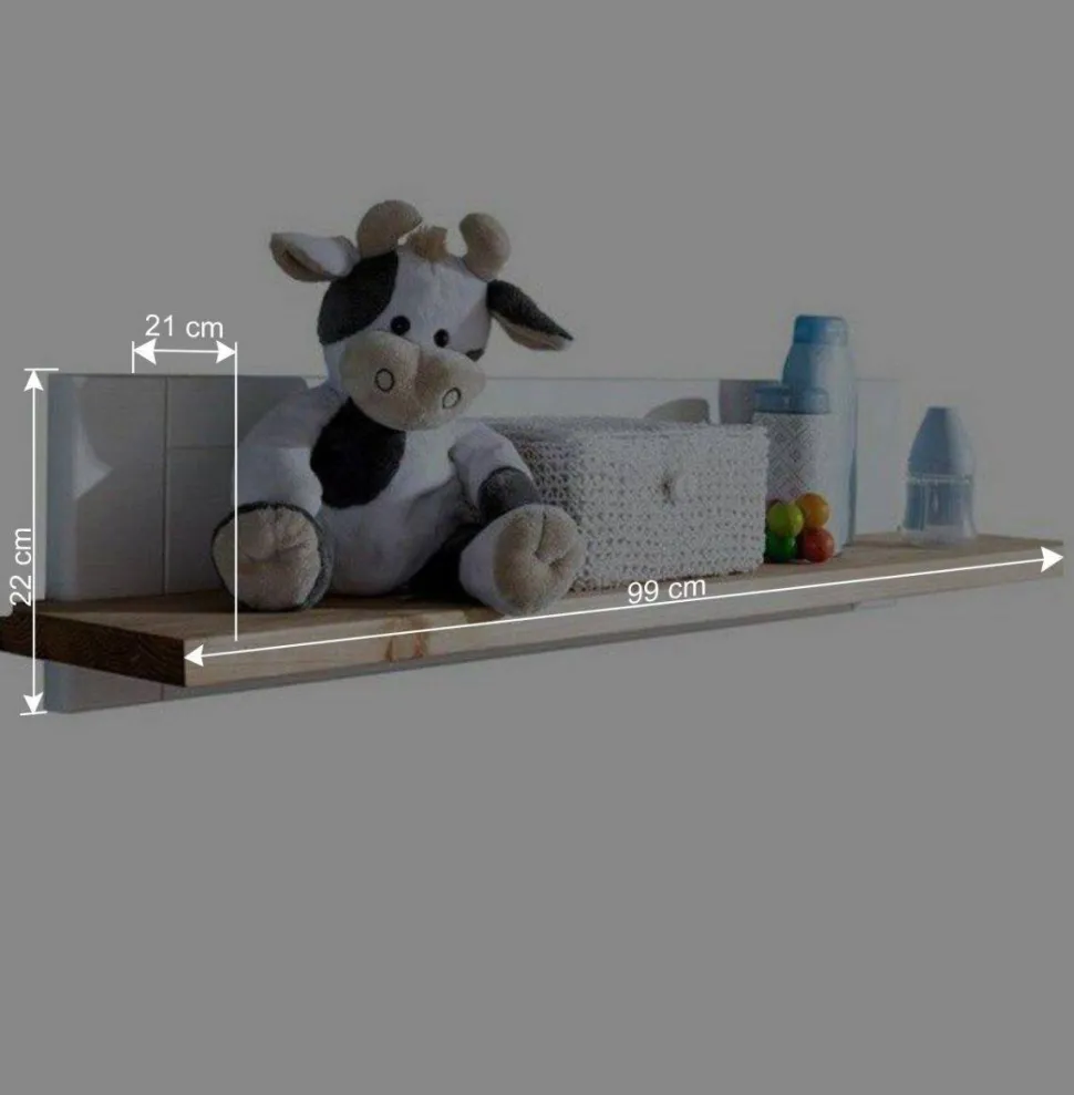 Landhaus Wandboard in Weiß & Eichefarben - Envicron