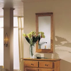 Landhaus Wandspiegel Lerobonica aus Fichte massiv lackiert