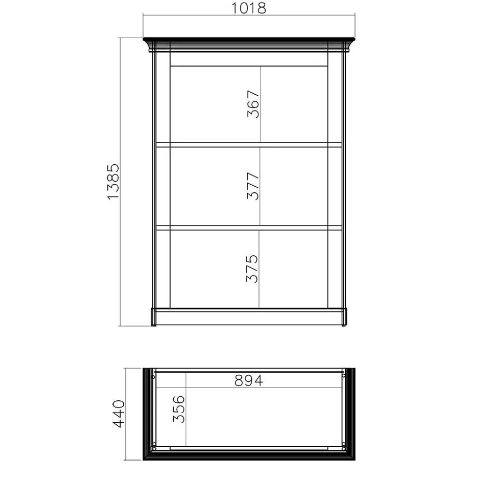 Landhaus Wohnkombination mit TV Board - Diatara (vierteilig)