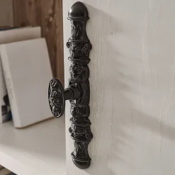 Landhaus Wohnmöbel Kombination Nedita in Weiß (vierteilig)