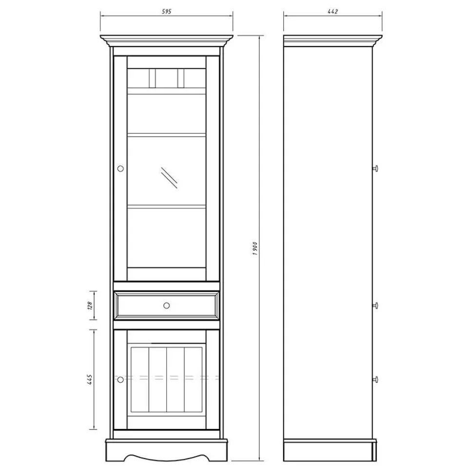 Landhaus Wohnwand Möbel - Vitablo (fünfteilig)