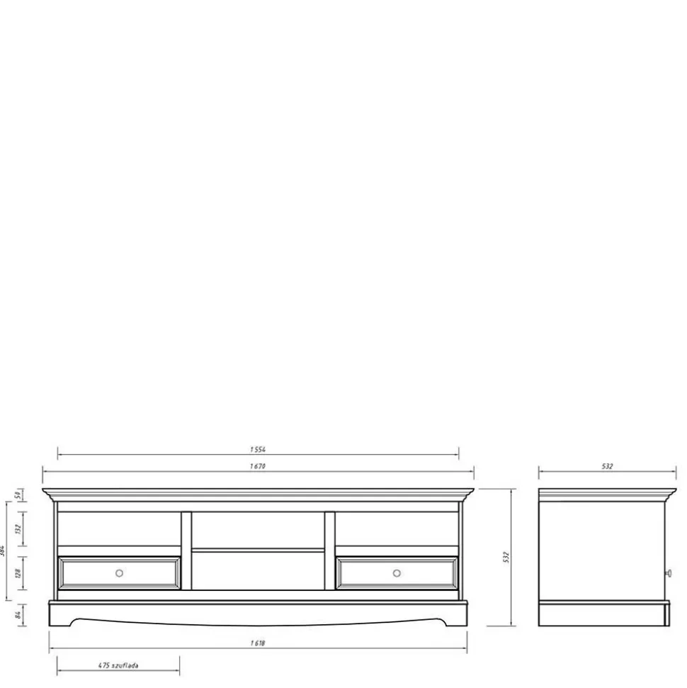 Landhaus Wohnwand Möbel - Vitablo (fünfteilig)