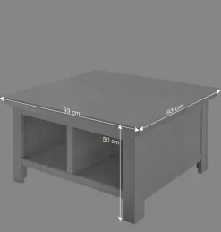 Landhaus Wohnzimmertisch Chelles mit Truhe