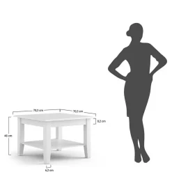 Landhaus Wohnzimmertisch aus Kiefer massiv - Manipur