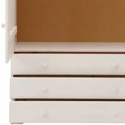 Landhaus Wäsche-Schrank in Weiß lackiert - Ilvestra