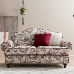 Landhaus Zweisitzer Couch mit Blumen - Baonga