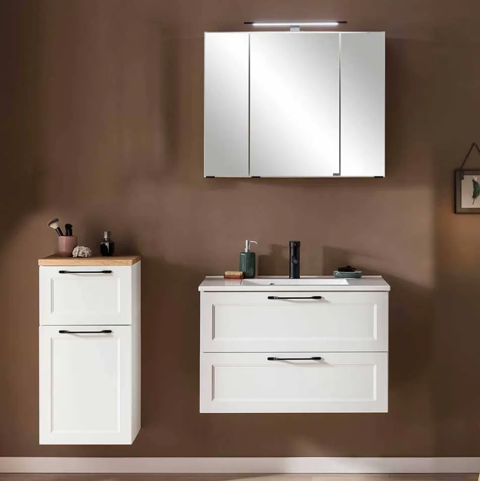 Landhaus-Bad Waschplatz Set - Gyatso (dreiteilig)