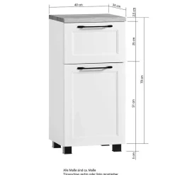 Landhaus-Bad Waschplatz Set - Gyatso (dreiteilig)