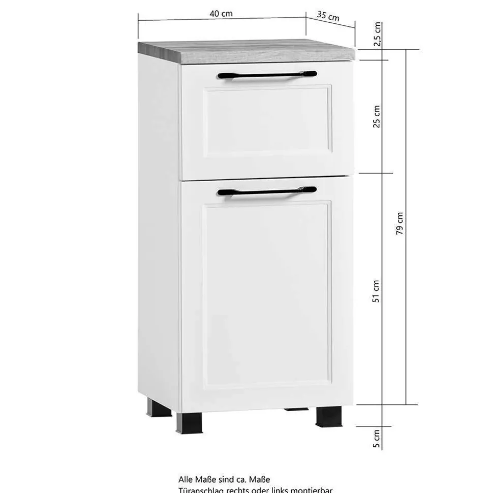 Landhaus-Bad Waschplatz Set - Gyatso (dreiteilig)