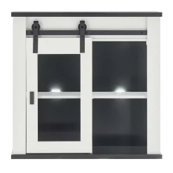 Landhausküche Oberschrank mit Glas Schiebetür - Eture