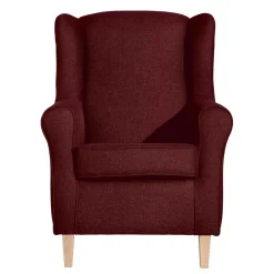 Landhaus-Ohrensessel in Rot und Buche - Lacaza