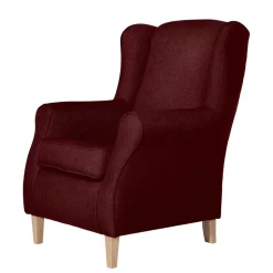 Landhaus-Ohrensessel in Rot und Buche - Lacaza