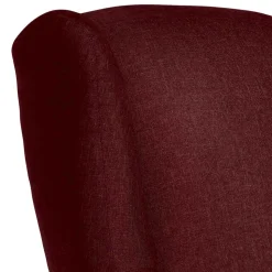 Landhaus-Ohrensessel in Rot und Buche - Lacaza