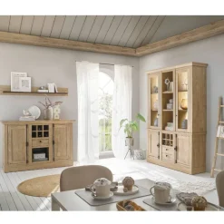 Landhaus-Schrank in Eiche Gold - Hengas