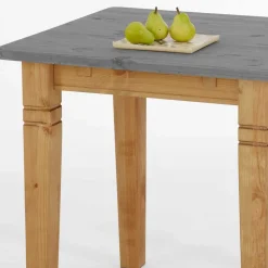 Landhaustisch in Grau & Kiefer Lauge - Eshelas