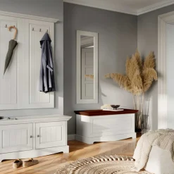 Landhaustruhe mit flachem Deckel - Manipur