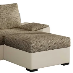 L-Design Bettsofa in Beige und Creme - Dongtana