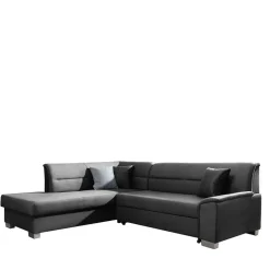 L-Design Funktionscouch in Dunkelgrau - Silecta