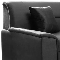 L-Design Funktionscouch in Dunkelgrau - Silecta