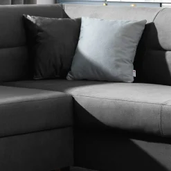 L-Design Funktionscouch in Dunkelgrau - Silecta