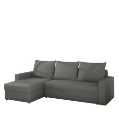 L-Design Schlafsofa in Grau Velours - Zlotka